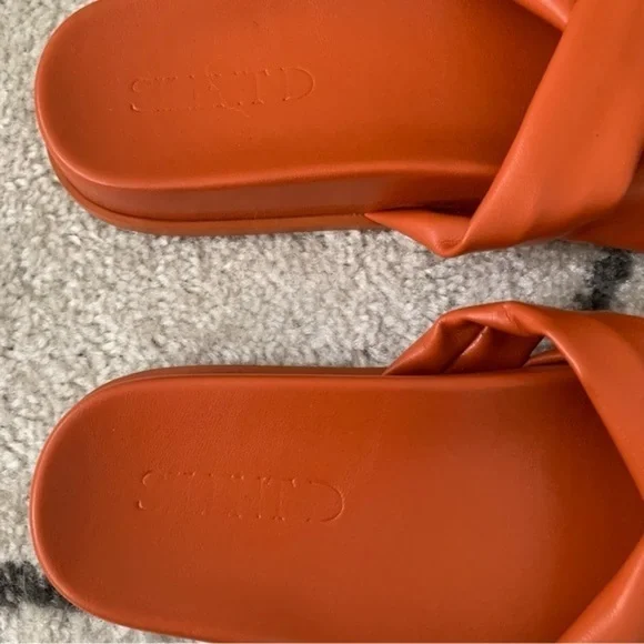 ✅ Silent D Sandals Helena Braided Slides in Orange - Picture 6 of 10